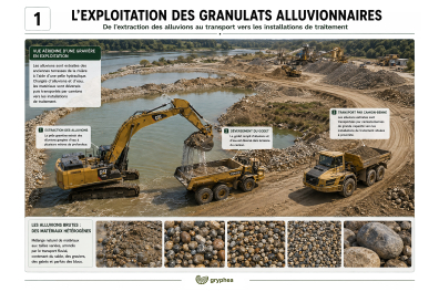 Exploitation des granulats (alluvions) - planche 1